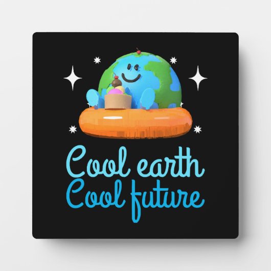Coole Erde, Coole Zukunft - Erde Fotoplatte (Vorderseite)