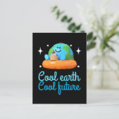 Coole Erde, Coole Zukunft - Erde Postkarte (Stehend Vorderseite)