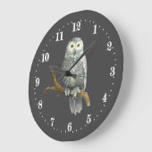 coole Eule liebt Vogel Große Uhr  (Winkel)