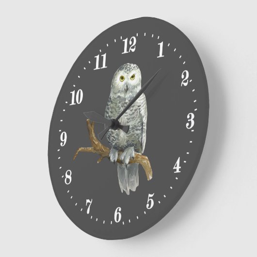 coole Eule liebt Vogel Große Uhr (Winkel)