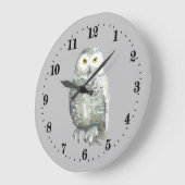 coole Eule liebt Vogel Große Uhr (Winkel)