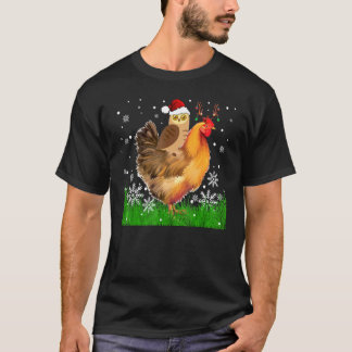 Coole Eule reitet auf Rentier-Huhn Weihnachten Huh T-Shirt