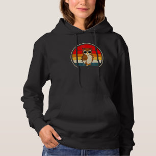 Coole Eule Retro Hoodie