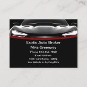 Coole Exotic Car Auto Broker Business Cards Visitenkarte (Vorderseite)