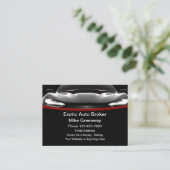 Coole Exotic Car Auto Broker Business Cards Visitenkarte (Stehend Vorderseite)