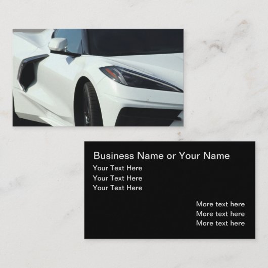 Coole Exotic Car Theme Business Cards Visitenkarte (Vorne/Hinten)
