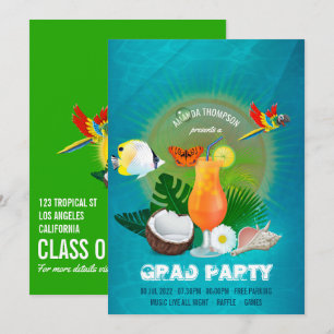 Coole Exotic Graduation Party Einladung