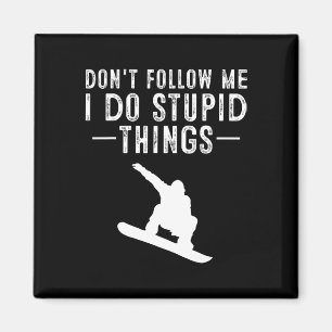 Coole Extreme Sports Liebhaber Snowboard Kinder De Magnet