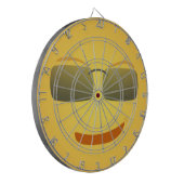 COOLE FACE DARTBOARD MIT DUNKELN DARTSCHEIBE (Vorderseite Links)