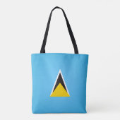 Coole Fahne der Saint Lucia Tasche (Rückseite)