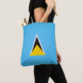 Coole Fahne der Saint Lucia Tasche (Von Nahem)