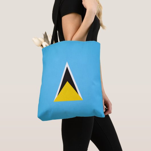 Coole Fahne der Saint Lucia Tasche (Von Nahem)