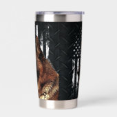 Coole Fahne des deutschen Schäferhundes Thermobecher (Links)