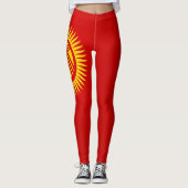 Coole Fahne Kirgisistans Leggings (Vorderseite)