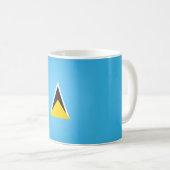 Coole Fahne Saint Lucia Kaffeetasse (VorderseiteRechts)