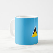 Coole Fahne Saint Lucia Kaffeetasse (Vorderseite Links)