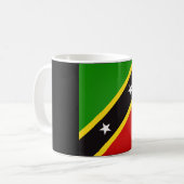 Coole Fahne St. Kitts und Nevis Kaffeetasse (Vorderseite Links)