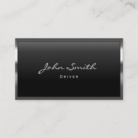 Coole Fahrerkarte für Metallgrenzenfahrzeuge Visitenkarte (Vorderseite)