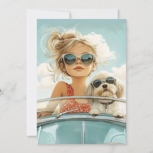 Coole Fahrt mit bester Freundschaft Einladung (Vorderseite)