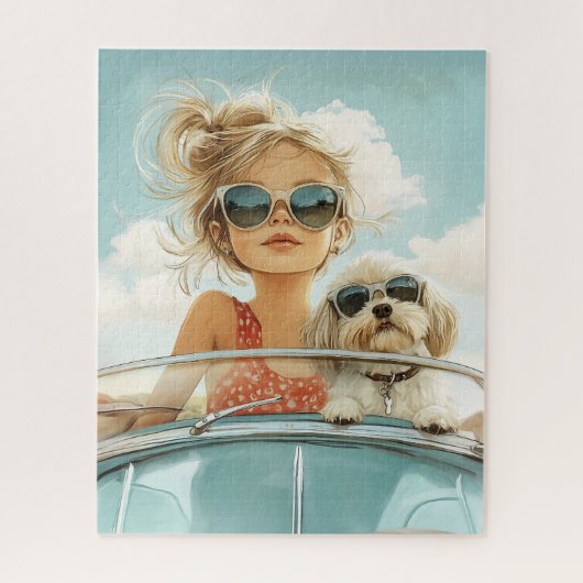 Coole Fahrt mit bester Freundschaft Puzzle (Vertikal)