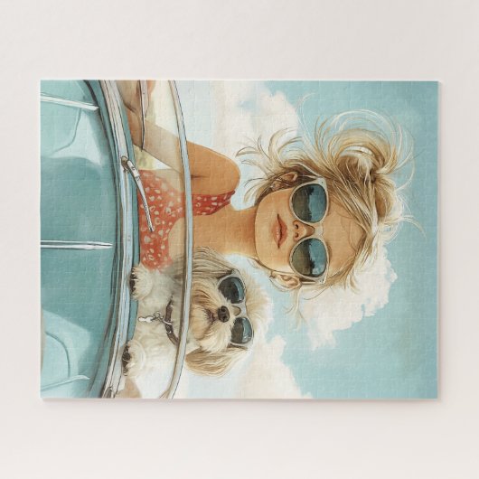 Coole Fahrt mit bester Freundschaft Puzzle (Horizontal)