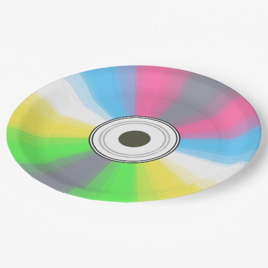Coole Fake-CD Pappteller (Schrägansicht)