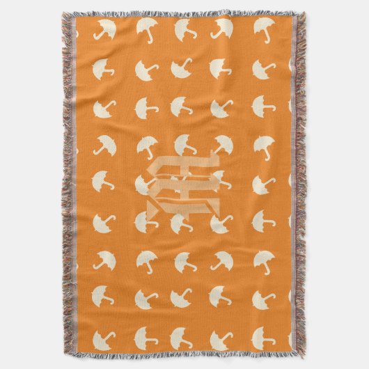 Coole Fall Vibes Monogram Umbrells Decke (Vorderseite Vertikal)
