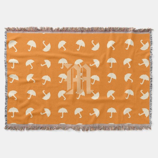 Coole Fall Vibes Monogram Umbrells Decke (Vorderseite)