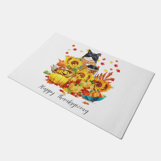 Coole Fallkatze Fußmatte (Schrägansicht)