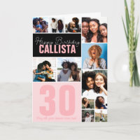 Coole Familienfreunde Fotocollage Happy Birthday