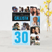 Coole Familienfreunde Fotocollage Happy Birthday Karte (Gelbe Blume)