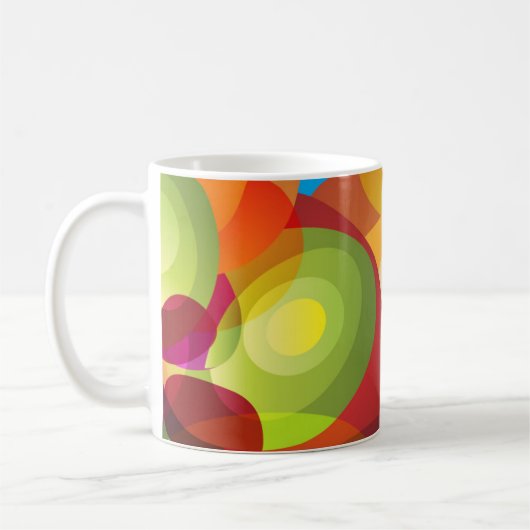 Coole Fantasy-Blasen und Kreise Kaffeetasse (Links)
