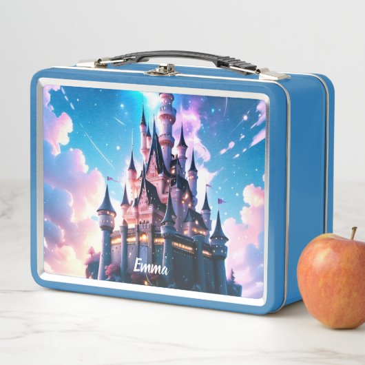 Coole Fantasy Castle Benutzerdefinierter Skriptnam Metall Brotdose (Beispiel)