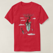 Coole Fantasy Floating Kristallwelten Sakura Tree T-Shirt (Design vorne)