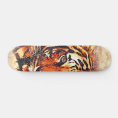 Coole Farbe Abstrakt Tiger Kopf Skateboard (Horizontal)
