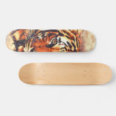 Coole Farbe Abstrakt Tiger Kopf Skateboard (Horizontal)