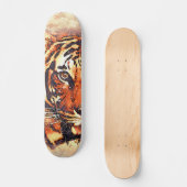Coole Farbe Abstrakt Tiger Kopf Skateboard (Vorderseite)