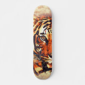 Coole Farbe Abstrakt Tiger Kopf Skateboard (Vorne)