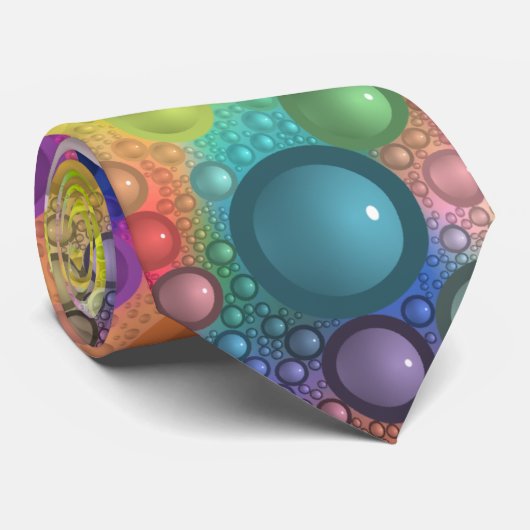 coole Farben abstrakte Halsbinsel Krawatte (Gerollt)
