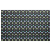 Coole Farben Garn Ball String Muster Schwarz Stoff (Fat Quarter (45,7 x 55,9 cm))