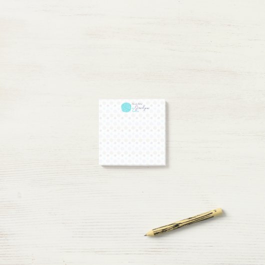 Coole Farben Garnsteinfassmuster Post-it Klebezettel (Auf Schreibtisch)