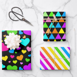 Coole Farben Geschenkpapier Set