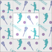 Coole Farben Lacrosse Player-Muster Stoff (Kachel)