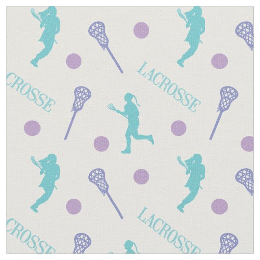 Coole Farben Lacrosse Player-Muster Stoff (Nahaufnahme)