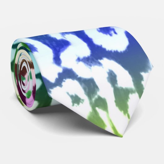 Coole Farben Leopard Printhaut Krawatte (Gerollt)