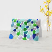 Coole Farben Naturaqua Grünmeer Glas Karte (Gelbe Blume)