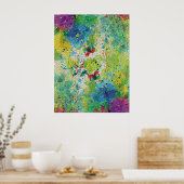 Coole farbenfrohe Aquarelleffekte Poster (Küche)