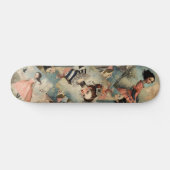 Coole Farbenfrohe Decoupage Inspiriert Girls Skate Skateboard (Horizontal)
