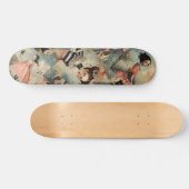 Coole Farbenfrohe Decoupage Inspiriert Girls Skate Skateboard (Horizontal)