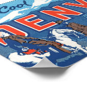 Coole Farbenfrohe Denver Travel Poster (Ecke)